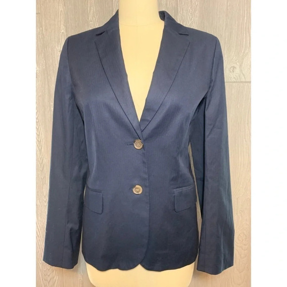 J. Crew Navy Stretch Cotton Jacket Blazer 10 NWT - Picture 1 of 5
